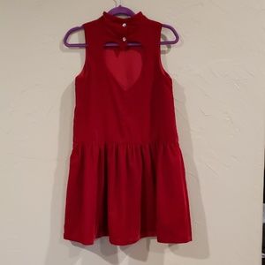 Ruby & Bloom red velvet dress